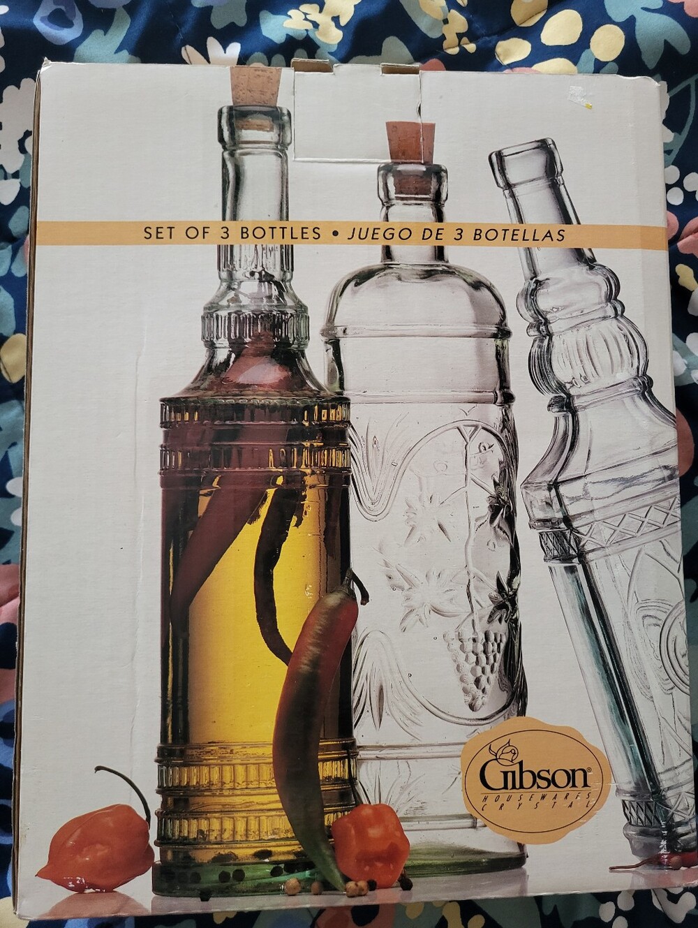 Gibson Decorative Glass Bottle Set in Clear and Light Green - Picture 4 of 4